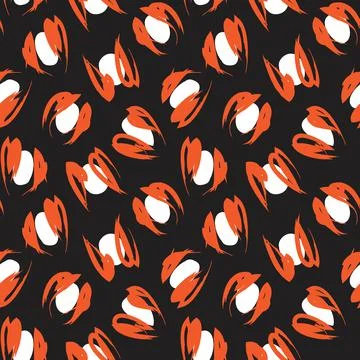 Orange Animal Leopard Seamless Pattern Background Stock Illustration