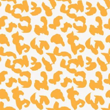 Orange Animal Leopard Seamless Pattern Background 库存插图