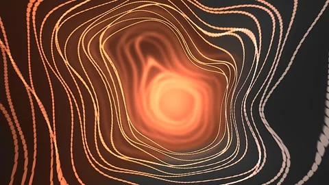 Orange animation with key pattern 3d flying lines high Stock Footage 268387162