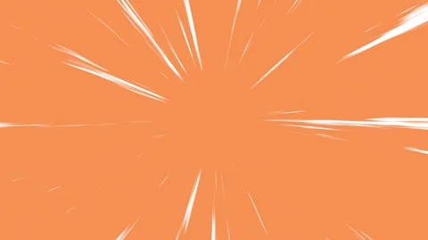 Orange Anime Speed Lines Background Animation Burst Effect Stock-Footage 312356998