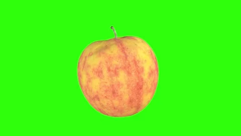 Orange apple isolated on green background Stock-Footage 306863151
