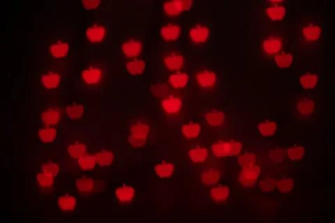 Orange Apple Shaped Bokeh Stock Photos