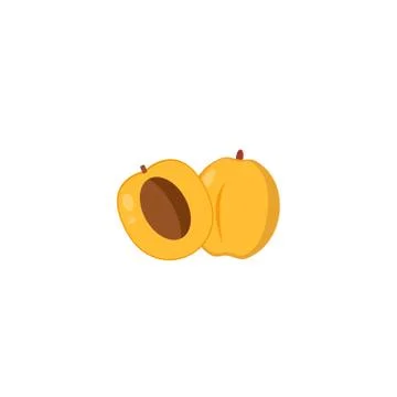 Orange apricot Stock Illustration