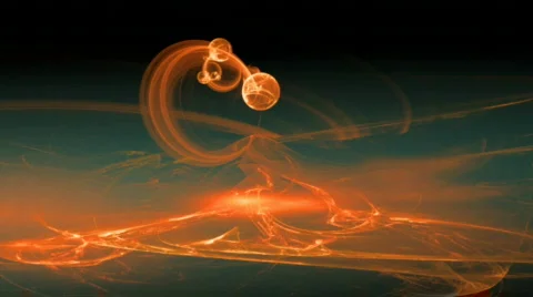 Orange on aqua motion background d2777D P Stock Footage 700629