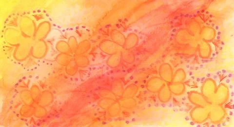 Orange aquarelle background Stock Illustration