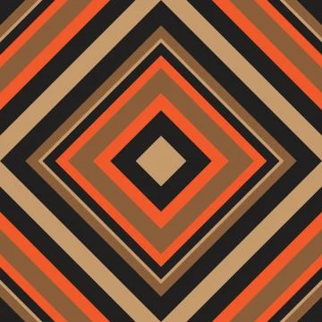 Orange Argyle Diagonal Stripes seamless pattern background Illustrazione stock