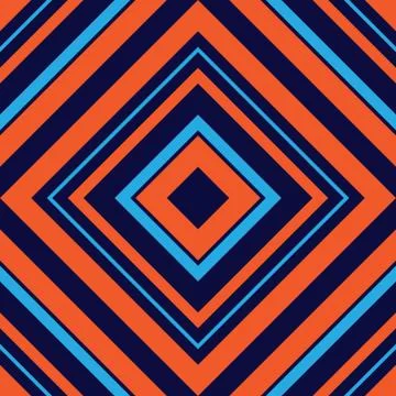 Orange Argyle Diagonal Stripes seamless pattern background Stock Illustration