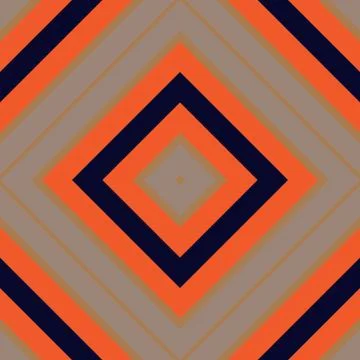 Orange Argyle Diagonal Stripes seamless pattern background Illustrazione stock