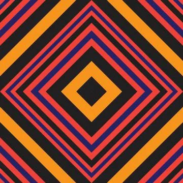 Orange Argyle Diagonal Stripes seamless pattern background Stock Illustration