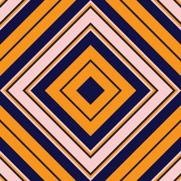Orange Argyle Diagonal Stripes seamless pattern background Stock Illustration