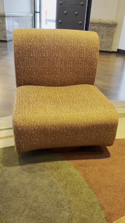 Orange Armchair Interior Close View Stock Footage 344991257