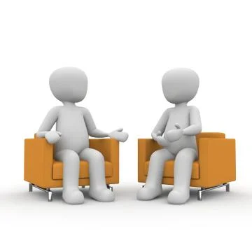Orange armchairs Stock Illustration
