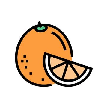 Orange aromatherapy color icon vector illustration Stock Illustration