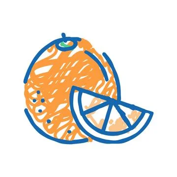 Orange aromatherapy color icon vector isolated illustration Stock Illustration