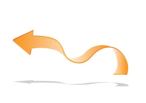 Orange arrow Stock Illustration