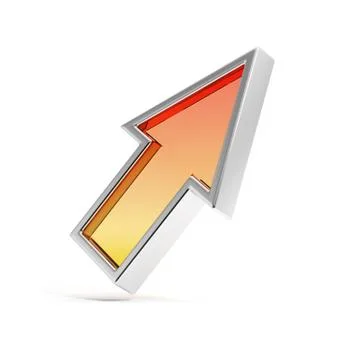 Orange up arrow Stock Illustration