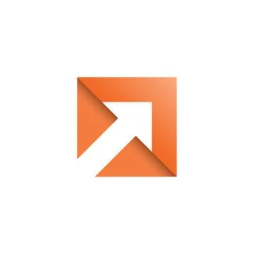Orange arrow Stock Illustration