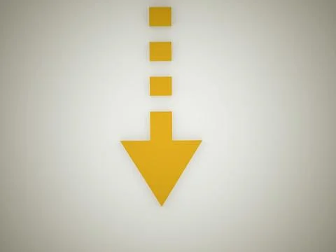 Orange arrow pointer Stock Illustration