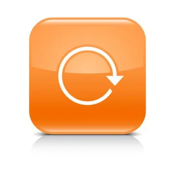 Orange arrow repeat reload refresh rotation icon 스톡 일러스트