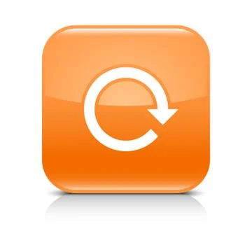 Orange arrow repeat reload refresh rotation sign Stock Illustration
