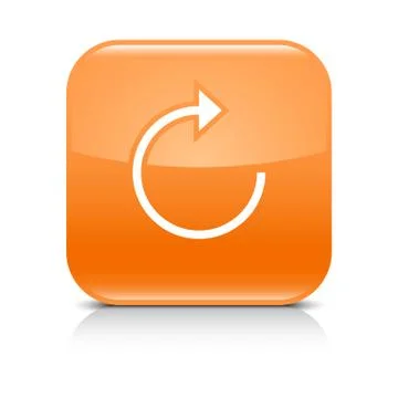 Orange arrow repeat reload refresh rotation sign 스톡 일러스트