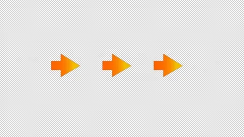 Orange arrow scrolling animation, alpha channel Stock Footage 236746225