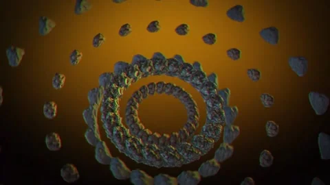 Orange Asteroids Madness Background Loop Stock Footage 201780412