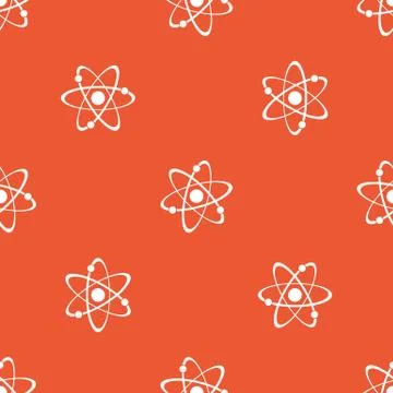 Orange atom pattern Illustrazione stock