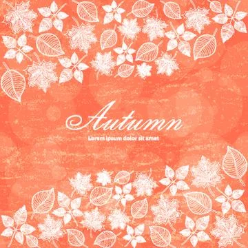 Orange autumn background Stock Illustration