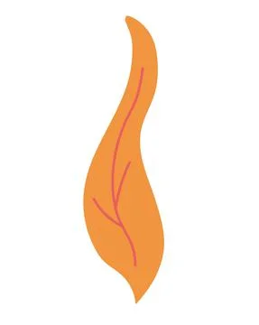 Orange autumn leaf on an isolated background. Autumn time. Elements for design Stock Illustration