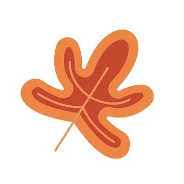 Orange autumn maple leaf design. Vector イラスト素材