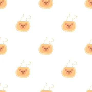 Orange baby bib pattern seamless vector Illustrazione stock
