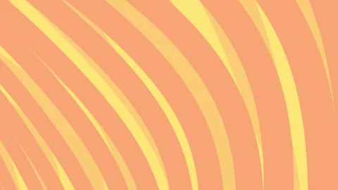 Orange background of animated wavy lines, looping motion. Stock Footage 277209111