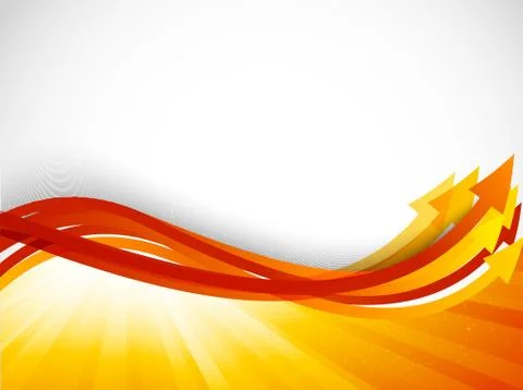 Orange background with arrows Stock Illustration