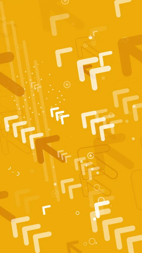 Orange background with arrows pointing upward and right. Loop motion graphic. Video stock 317688290