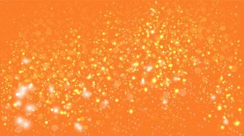Orange background with bokeh lights Stock Illustration
