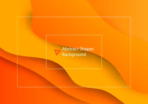 Orange background with color elements in fluid gradient style. Dynamic banner Stock Illustration