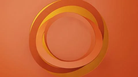 Orange background with copyspace. 3D Illustration. Stock Illustration