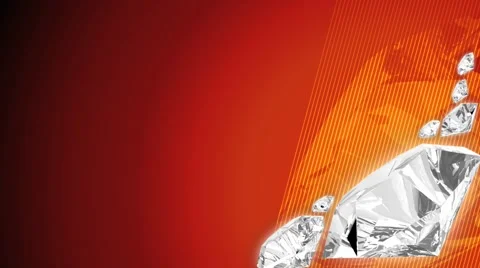 Orange background with diamonds Stock Footage 41163651