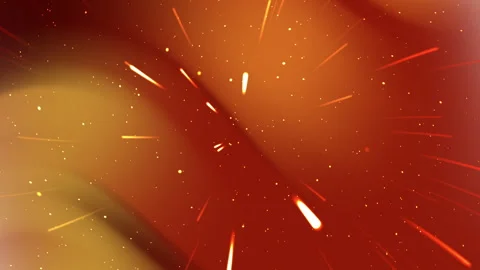 Orange background features streaks light and tiny glowing dots. Stock Footage 300526889