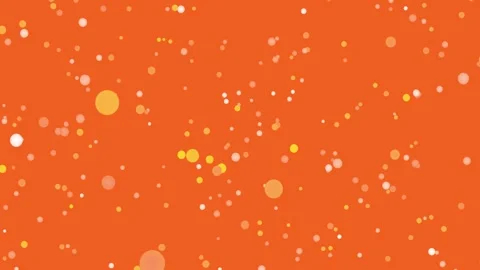 Orange background filled with randomly moving tiny particles. White and yellow Stock-Footage 314023983