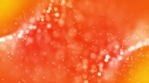 Orange background with floating white light objects - Motion background loop 库存影片 67271224