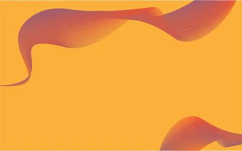 Orange background illustration with abstract waves Stock Illustration