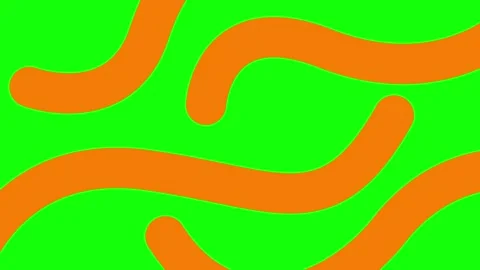 Orange background line 13 green Stock Footage 340472298