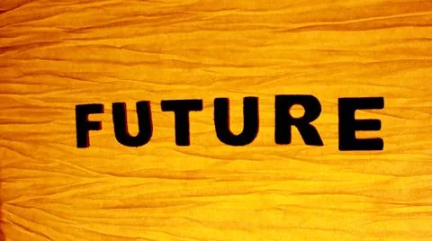 Orange Background Message of FUTURE 스톡 사진