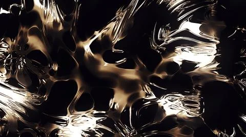 Orange background. Motion. Bright neon blots in 3d format that expand and Stock Illustration