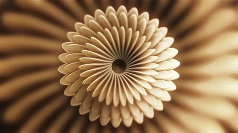 Orange background . Motion.A twisted loop in abstraction that moves tapering and 스톡 일러스트