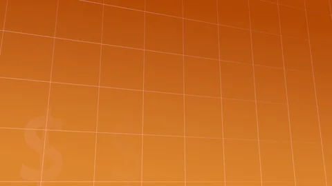 Orange Background with moving Dollar-Symbols, loop-able Stock Footage 77327129