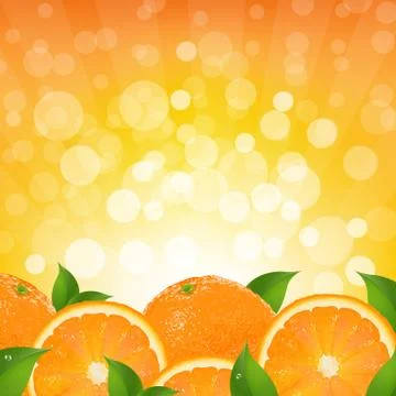 Orange background with orange sunburst Stock Illustration