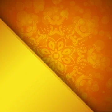 Orange background with ornament Illustrazione stock